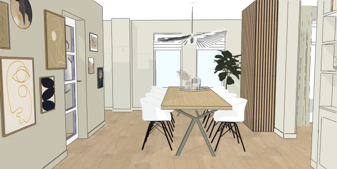 View interieuradvies eetkamer in Engelbert