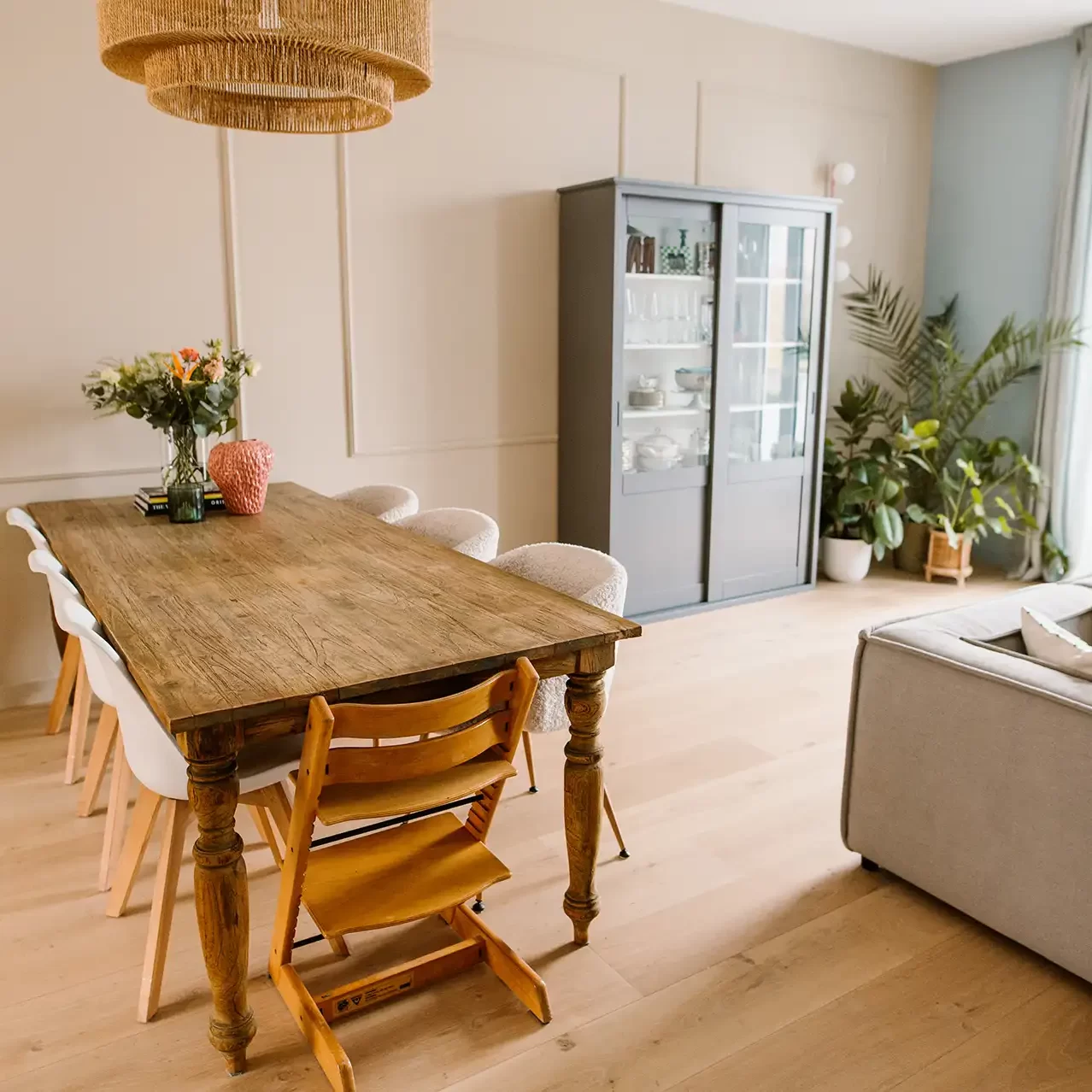 interieuradvies Blauwestad woning eettafel