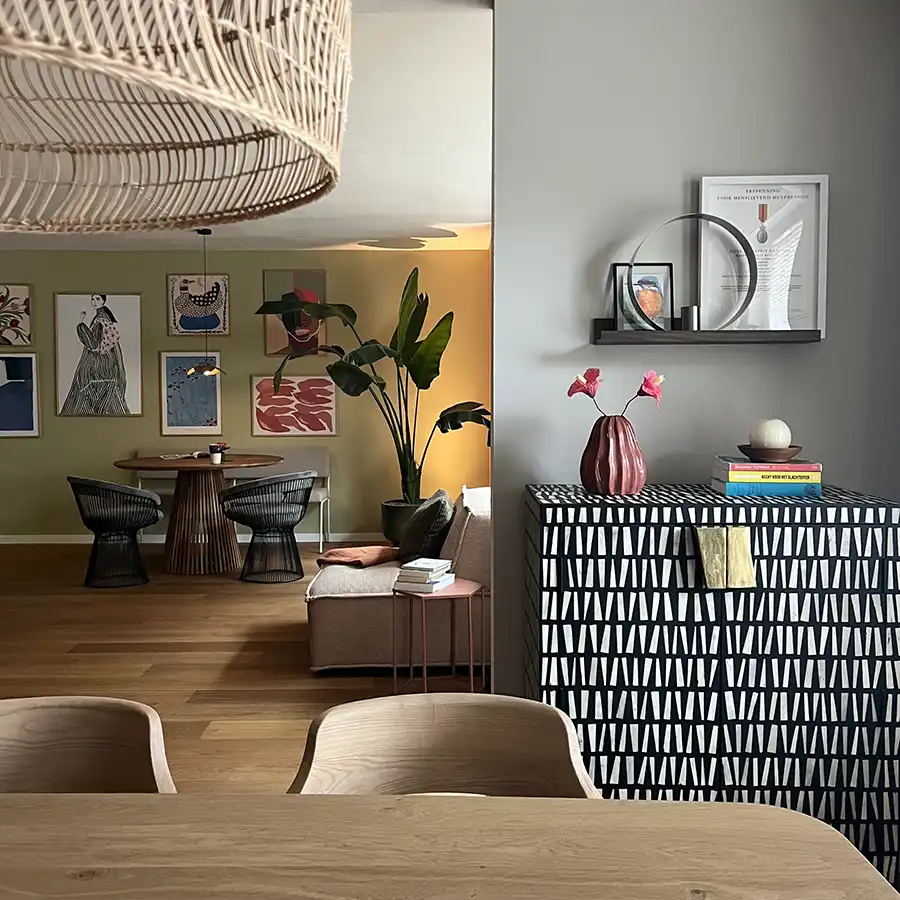 interieuradvies Assen doorkijk keuken woonkamer